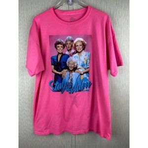 The Golden Girls Graphic Tee T Shirt Pink Mens Size XL 46 48 ABC Studios